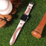 Baseball/Football Leather Apple Watch Band with Engraving