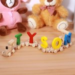Alphabet Wooden Train Toy Set