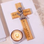 Wood Blessing Cross First Communion Baptism for Children