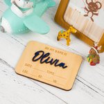 Wood Baby Announcement Board Sign with Custom Name