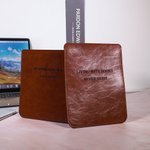 Gegraveerde Leren Kindle Tas etui