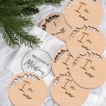 Ensemble de 7 Cartes d'Étape en Bois pour Bébé avec Disque Personnalisé