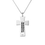 Gravierte Kreuz-Fußball-Nummernkette