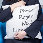 Printed Family Names Throw Pillow Cushion