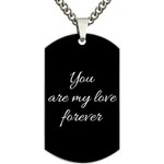 Personalized Photo Dog Tag Necklace with Engraved Text Titanium Steel Jewellery Birthday Father's Day Memorial Gift for Man