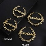 Name Bamboo Hoop-Ohrringe