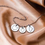 Long Distance Best Friend Relationship State Necklace