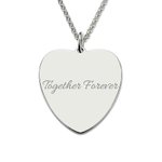 Personalised Heart Photo Necklace with Engraved Text Birthday Anniversary Gift for Women