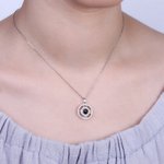 Personalized Roman Numerals Photo Projection Necklace For Her