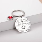 First Time New Mom/Dad Baby Announcements Keychain