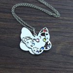 Engraved Mother's Butterfly Necklace with 1 - 8 Birthstones | Callie