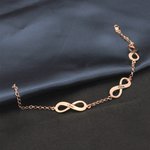 Triple Infinity Name Bracelet Sterling Silver