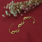 Triple Infinity Name Bracelet Sterling Silver