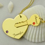 Set di ciondoli incisi con il nome della chiave del mio cuore per le coppie
