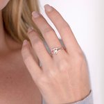 Personalizado 1-8 Birthstones Anillo de diseño del corazón con nombres grabados Joyería de la familia Cumpleaños Día de la Madre de regalo para las mujeres
