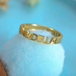 Bagues personnalisées gravées empilables en argent sterling pour femme Cadeau d'anniversaire pour femme