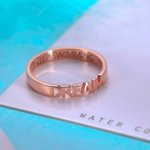 Bagues personnalisées gravées empilables en argent sterling pour femme Cadeau d'anniversaire pour femme