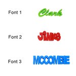 3D Druck Text Zeichen Kühlschrankmagnet Satz von 3