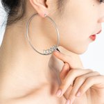 Boucles d'Oreilles Créoles Prénom Grand Cercle Plaqué Or | Callie