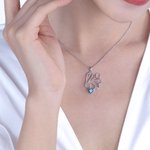 Mother Child Birthstone Necklace For Mom