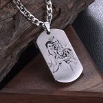Father's Day Photo Necklace Titanium Steel
