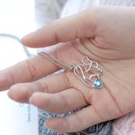 Mother Child Birthstone Necklace For Mom