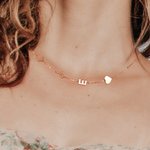 Collana minimalista in argento sterling personalizzata con iniziali catena sottile regalo di compleanno e anniversario per donne