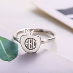 Monogram & Name Apple Ring