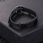 Custom Leather Morse Code Bracelet