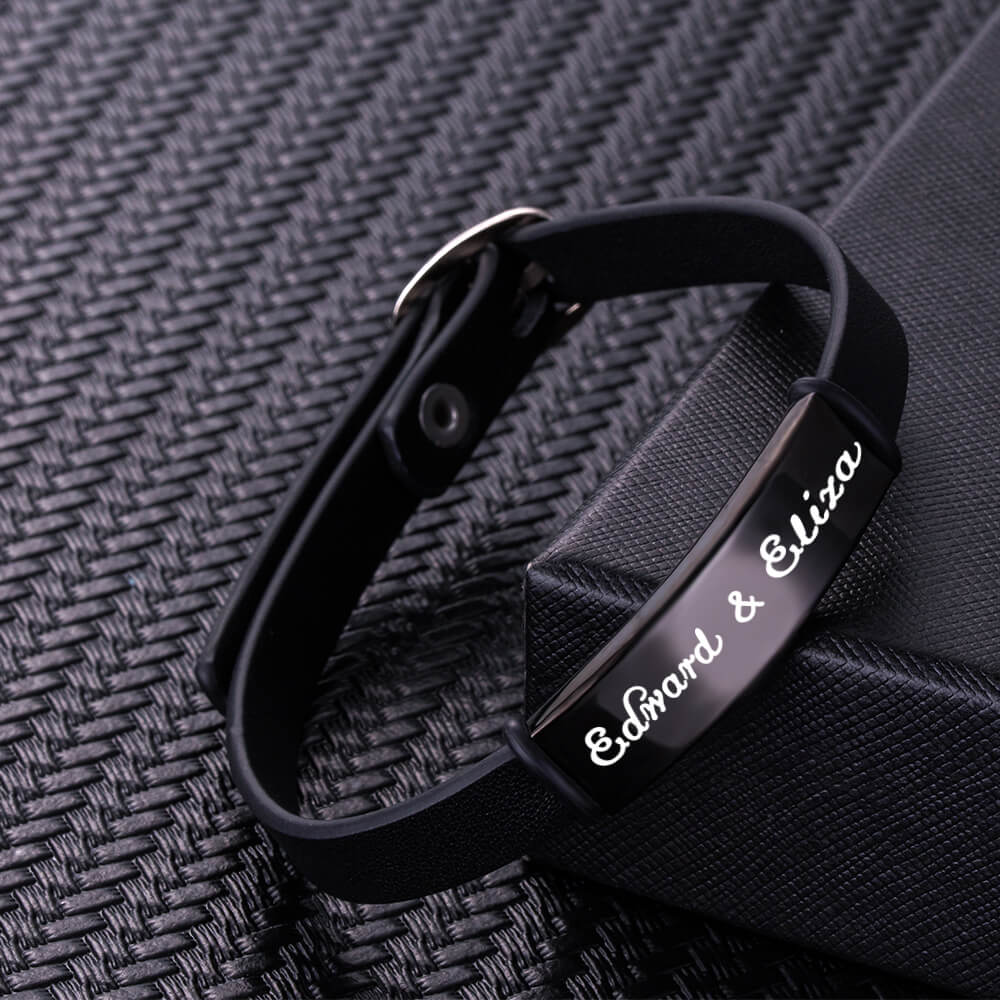 Custom hidden message morse code bracelet for men callie