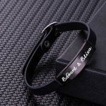 Custom Leather Morse Code Bracelet