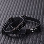 Custom Leather Morse Code Bracelet