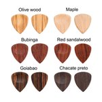 Personalised Engraved Wooden Guitar Pick Leather Guitar Shaped Case Keychain with Text Birthday Christmas Gift for Guitar Player Musician