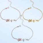 Bracelet à nom unique en forme de paillettes