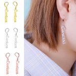 Boucles d'Oreilles Créoles Plaque Prénom | Callie