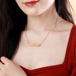 3D Engraved Bar Name Necklace
