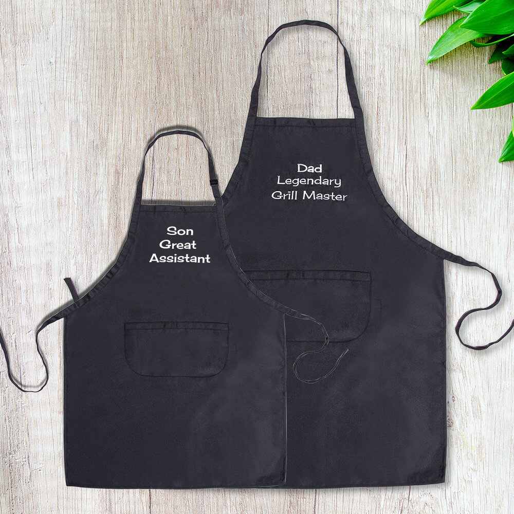 Custom Embroidered Bbq Grill Apron