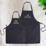 Tablier pour parents et enfants brodé sur mesure pour le barbecue