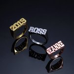 Block Letter Name Ring