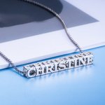 3D Engraved Bar Name Necklace