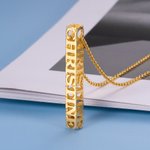 3D Engraved Bar Name Necklace