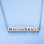 3D Engraved Bar Name Necklace