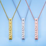 3D Engraved Bar Name Necklace