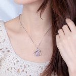 Always in My Heart Paw Print Birthstone Memorial Necklace