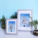 20th Anniversary Gift Platinum Frame Street Sign Painting with Double Names & Date