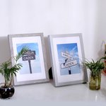20th Anniversary Gift Platinum Frame Street Sign Painting with Double Names & Date