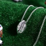 Engraved Football Number Necklace