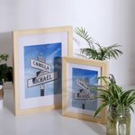 50th Anniversary Gold Frame Street Sign Painting with Double Names & Date