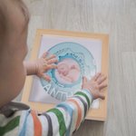 Custom Birth Announcement Photo Frame for Newborn Gift