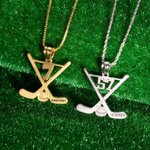 Ice Hockey Number Necklace